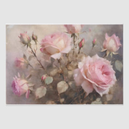 Elegante Roze Rozen Tissuepapier