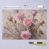 Elegante Roze Rozen Tissuepapier (Craft)