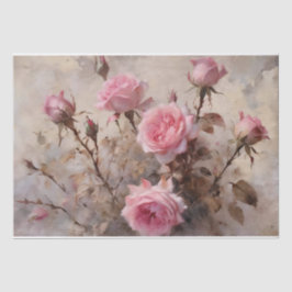 Elegante Roze Rozen Tissuepapier