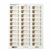 Elegante Roze Rozen Trouwdag Etiket (Full Sheet)