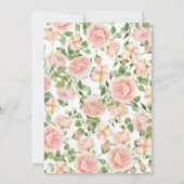 Elegante Roze Rozen Tuin Save The Date (Achterkant)