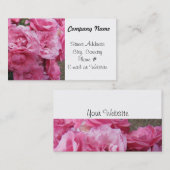 Elegante Roze Rozen Visitekaartje (Voorkant / Achterkant)