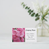Elegante Roze Rozen Visitekaartje (Staand voorkant)