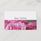 Elegante Roze Rozen Visitekaartje (Achterkant)