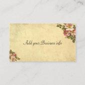 Elegante roze rozen,  Visitekaartje (Achterkant)