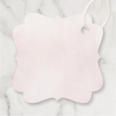 Elegante roze rozen Waterverf bloemenbruiloft Bedankjes Labels (Achterkant)