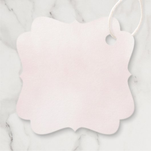 Elegante roze rozen Waterverf bloemenbruiloft Bedankjes Labels (Achterkant)