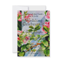 Elegante roze rozen waterverf bloemig