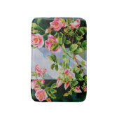 Elegante roze rozen waterverf bloemstuk badmat (Voorkant Verticaal)