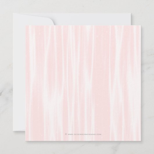 Elegante Roze Rozen Witte Quinceanera Uitnodiginge Kaart (Achterkant)