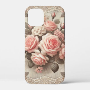 Elegante Roze Rozenbloem met Kant Case-Mate iPhone Case