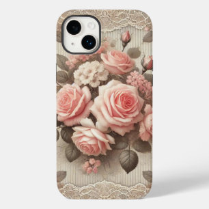 Elegante Roze Rozenbloem met Kant Case-Mate iPhone 14 Plus Hoesje