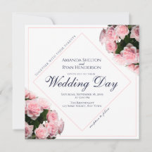 Elegante roze rozenbloemen bloemenbruiloft