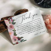 Elegante roze rozenbloemen. Tuin bloemenbruiloft Bedankkaart