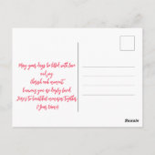 Elegante Roze Rozenkrans met Romantische Boodschap Briefkaart (Achterkant)