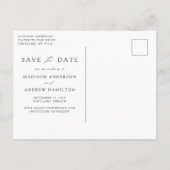 Elegante Roze Rozentuin Bruiloft Save the Date Aankondigingskaart (Achterkant)