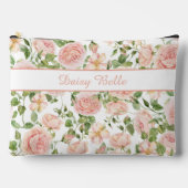 Elegante roze rozentuin etui (Voorkant)