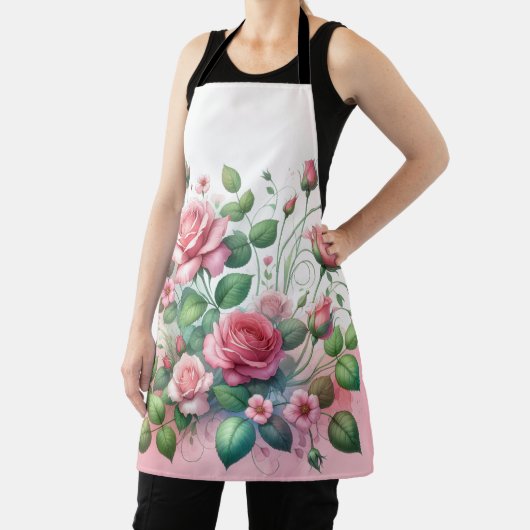 Elegante roze rozentuin schort (Insitu)