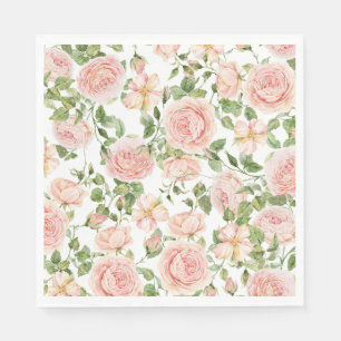 Elegante roze rozentuin servet