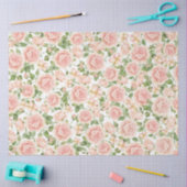 Elegante roze rozentuin tissuepapier (Craft)