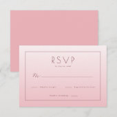 Elegante Roze RSVP Kaart (Voorkant / Achterkant)