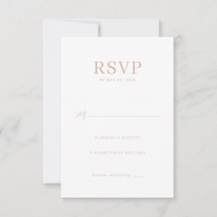 Elegante Roze RSVP kaart