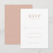 Elegante Roze RSVP kaart (Voorkant / Achterkant)
