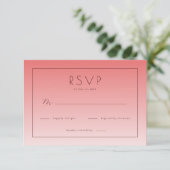 Elegante Roze RSVP Kaart (Staand voorkant)