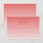 Elegante Roze RSVP Kaart (Voorkant / Achterkant)