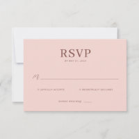 Elegante Roze RSVP Kaart