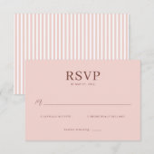 Elegante Roze RSVP Kaart (Voorkant / Achterkant)