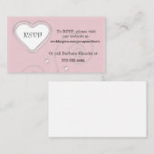 Elegante Roze RSVP-Kaart Informatiekaartje (Voorkant / Achterkant)