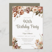 Elegante Roze Sage Groene Verrassing 50ste Verjaar Kaart (Voorkant / Achterkant)