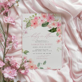 Elegante Roze Sakura Bloemen Baby in Bloom Shower Kaart
