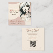 Elegante Roze Salon Korting Gift Card (Voorkant / Achterkant)