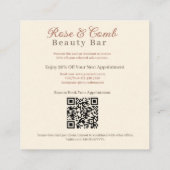 Elegante Roze Salon Korting Gift Card (Achterkant)