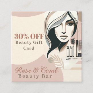Elegante Roze Salon Korting Gift Card