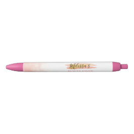 elegante roze salon zwarte inkt pen