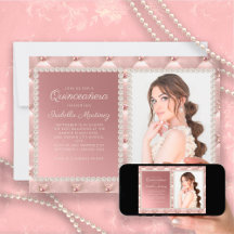 Elegante Roze Satijnen Parels Juwelen Foto Quincea