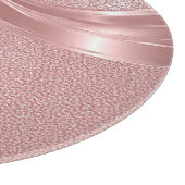 Elegante Roze Schitterende Achtergrond Met Metaala Snijplank (Hoek)
