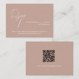 Elegante roze schrift huwelijkswebsite RSVP Informatiekaartje