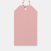 Elegante roze sierlijke Baby shower Bloemen Cadeaulabel (Achterkant)