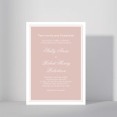 Elegante Roze Simple Script Trouw  Kaart
