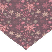 Elegante Roze Sneeuwvlokken Vakantie Tafelloper (Hoek)