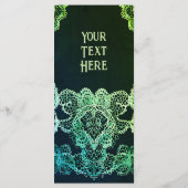 Elegante roze Sparkle bruiloft Menu (Achterkant)