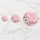 Elegante Roze Sparkle Wedding Achtergrond Confetti (Achterkanten)