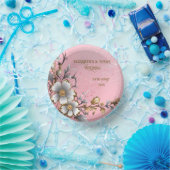 Elegante Roze Sparkle Wedding Achtergrond Papieren Kommen (Feest)