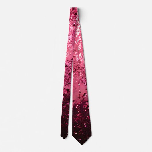 Elegante roze Sparkly Sequin Stropdas (Achterkant)