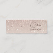 Elegante Roze Sparkly Sieraden Oorbel Display Mini Visitekaartje (Voorkant)