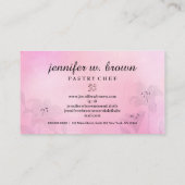 Elegante roze specialiteit bakken benodigdheden visitekaartje (Achterkant)